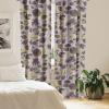 Ambesonne Bohemian Blooms Curtains, Romantic Aura Pattern of Floral Boho with Neutral Leaves Print, Window Treatments 2 Panel Set for Living Room Bedroom, Pair of – 28″ x 95″, Pale Pink Lavender Blue(Fawn and Pale Eggplant)