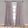 Ambesonne Bohemian Blooms Curtains, Romantic Aura Pattern of Floral Boho with Neutral Leaves Print, Window Treatments 2 Panel Set for Living Room Bedroom, Pair of – 28″ x 95″, Pale Pink Lavender Blue(Pale Pink Lavender Blue)