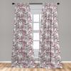 Ambesonne Bohemian Blooms Curtains, Romantic Aura Pattern of Floral Boho with Neutral Leaves Print, Window Treatments 2 Panel Set for Living Room Bedroom, Pair of – 28″ x 95″, Pale Pink Lavender Blue(Taupe Grey Hot Pink Ivory)