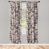 Ambesonne Bohemian Blooms Curtains, Romantic Aura Pattern of Floral Boho with Neutral Leaves Print, Window Treatments 2 Panel Set for Living Room Bedroom, Pair of – 28″ x 95″, Pale Pink Lavender Blue(Fawn and Pale Eggplant)