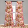 Ambesonne Bohemian Blooms Curtains, Romantic Aura Pattern of Floral Boho with Neutral Leaves Print, Window Treatments 2 Panel Set for Living Room Bedroom, Pair of – 28″ x 95″, Pale Pink Lavender Blue(Pale Pink Yellow Green)