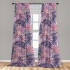 Ambesonne Bohemian Blooms Curtains, Romantic Aura Pattern of Floral Boho with Neutral Leaves Print, Window Treatments 2 Panel Set for Living Room Bedroom, Pair of – 28″ x 95″, Pale Pink Lavender Blue(Soft Pink Eggplant Coral)