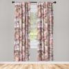 Ambesonne Bohemian Blooms Curtains, Romantic Aura Pattern of Floral Boho with Neutral Leaves Print, Window Treatments 2 Panel Set for Living Room Bedroom, Pair of – 28″ x 95″, Pale Pink Lavender Blue(Pastel Pink and Pale Redwood)