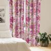 Ambesonne Bohemian Blooms Curtains, Romantic Aura Pattern of Floral Boho with Neutral Leaves Print, Window Treatments 2 Panel Set for Living Room Bedroom, Pair of – 28″ x 95″, Pale Pink Lavender Blue(Magenta Pale Peach)
