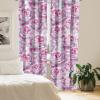 Ambesonne Bohemian Blooms Curtains, Romantic Aura Pattern of Floral Boho with Neutral Leaves Print, Window Treatments 2 Panel Set for Living Room Bedroom, Pair of – 28″ x 95″, Pale Pink Lavender Blue(Pale Lilac Magenta)