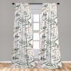 Ambesonne Bohemian Blooms Curtains, Romantic Aura Pattern of Floral Boho with Neutral Leaves Print, Window Treatments 2 Panel Set for Living Room Bedroom, Pair of – 28″ x 95″, Pale Pink Lavender Blue(Soft Pink Peacock Green)