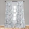 Ambesonne Bohemian Blooms Curtains, Romantic Aura Pattern of Floral Boho with Neutral Leaves Print, Window Treatments 2 Panel Set for Living Room Bedroom, Pair of – 28″ x 95″, Pale Pink Lavender Blue(Lavender Blue and Pale Teal)