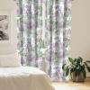 Ambesonne Bohemian Blooms Curtains, Romantic Aura Pattern of Floral Boho with Neutral Leaves Print, Window Treatments 2 Panel Set for Living Room Bedroom, Pair of – 28″ x 95″, Pale Pink Lavender Blue(Peacock Green and Pale Purple)