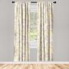 Ambesonne Bohemian Blooms Curtains, Romantic Aura Pattern of Floral Boho with Neutral Leaves Print, Window Treatments 2 Panel Set for Living Room Bedroom, Pair of – 28″ x 95″, Pale Pink Lavender Blue(Champagne Purpleblue)