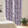 Ambesonne Bohemian Blooms Curtains, Romantic Aura Pattern of Floral Boho with Neutral Leaves Print, Window Treatments 2 Panel Set for Living Room Bedroom, Pair of – 28″ x 95″, Pale Pink Lavender Blue(Blue Violet Dried Rose)