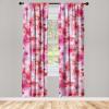 Ambesonne Bohemian Blooms Curtains, Romantic Aura Pattern of Floral Boho with Neutral Leaves Print, Window Treatments 2 Panel Set for Living Room Bedroom, Pair of – 28″ x 95″, Pale Pink Lavender Blue(Dark Pink Pastel Purple)
