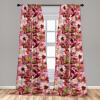 Ambesonne Bohemian Blooms Curtains, Romantic Aura Pattern of Floral Boho with Neutral Leaves Print, Window Treatments 2 Panel Set for Living Room Bedroom, Pair of – 28″ x 95″, Pale Pink Lavender Blue(Pastel Pink Fern Green)