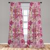 Ambesonne Bohemian Blooms Curtains, Romantic Aura Pattern of Floral Boho with Neutral Leaves Print, Window Treatments 2 Panel Set for Living Room Bedroom, Pair of – 28″ x 95″, Pale Pink Lavender Blue(Magenta Pale Peach)
