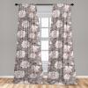 Ambesonne Bohemian Blooms Curtains, Romantic Aura Pattern of Floral Boho with Neutral Leaves Print, Window Treatments 2 Panel Set for Living Room Bedroom, Pair of – 28″ x 95″, Pale Pink Lavender Blue(Pale Salmon Taupe Grey)