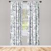 Ambesonne Bohemian Blooms Curtains, Romantic Aura Pattern of Floral Boho with Neutral Leaves Print, Window Treatments 2 Panel Set for Living Room Bedroom, Pair of – 28″ x 95″, Pale Pink Lavender Blue(Lavender Blue and Pale Teal)