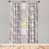 Ambesonne Bohemian Blooms Curtains, Romantic Aura Pattern of Floral Boho with Neutral Leaves Print, Window Treatments 2 Panel Set for Living Room Bedroom, Pair of – 28″ x 95″, Pale Pink Lavender Blue(Taupe Grey Hot Pink Ivory)