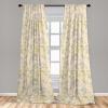 Ambesonne Bohemian Blooms Curtains, Romantic Aura Pattern of Floral Boho with Neutral Leaves Print, Window Treatments 2 Panel Set for Living Room Bedroom, Pair of – 28″ x 95″, Pale Pink Lavender Blue(Champagne Purpleblue)