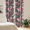 Ambesonne Bohemian Blooms Curtains, Romantic Aura Pattern of Floral Boho with Neutral Leaves Print, Window Treatments 2 Panel Set for Living Room Bedroom, Pair of – 28″ x 95″, Pale Pink Lavender Blue(Pastel Pink and Olive Green)