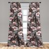 Ambesonne Bohemian Blooms Curtains, Romantic Aura Pattern of Floral Boho with Neutral Leaves Print, Window Treatments 2 Panel Set for Living Room Bedroom, Pair of – 28″ x 95″, Pale Pink Lavender Blue(Pale Mauve Taupe Eggshell)