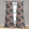 Ambesonne Bohemian Blooms Curtains, Romantic Aura Pattern of Floral Boho with Neutral Leaves Print, Window Treatments 2 Panel Set for Living Room Bedroom, Pair of – 28″ x 95″, Pale Pink Lavender Blue(Peach Hunter Green Grey)