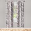 Ambesonne Bohemian Blooms Curtains, Romantic Aura Pattern of Floral Boho with Neutral Leaves Print, Window Treatments 2 Panel Set for Living Room Bedroom, Pair of – 28″ x 95″, Pale Pink Lavender Blue(Dimgray Pale Grey)