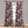 Ambesonne Bohemian Blooms Curtains, Romantic Aura Pattern of Floral Boho with Neutral Leaves Print, Window Treatments 2 Panel Set for Living Room Bedroom, Pair of – 28″ x 95″, Pale Pink Lavender Blue(Pastel Pink and Olive Green)