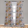 Ambesonne Bohemian Blooms Curtains, Romantic Aura Pattern of Floral Boho with Neutral Leaves Print, Window Treatments 2 Panel Set for Living Room Bedroom, Pair of – 28″ x 95″, Pale Pink Lavender Blue(Pale Vermilion and Slate Blue)