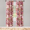 Ambesonne Bohemian Blooms Curtains, Romantic Aura Pattern of Floral Boho with Neutral Leaves Print, Window Treatments 2 Panel Set for Living Room Bedroom, Pair of – 28″ x 95″, Pale Pink Lavender Blue(Pastel Pink Fern Green)