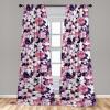 Ambesonne Bohemian Blooms Curtains, Romantic Aura Pattern of Floral Boho with Neutral Leaves Print, Window Treatments 2 Panel Set for Living Room Bedroom, Pair of – 28″ x 95″, Pale Pink Lavender Blue(Pastel Pink Off White)