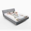 Ambesonne Cars Fitted Sheet, Vibrant Drawing Cars Driving on The Roads Traffic Urban Themed Design, Bed Cover with All-Round Elastic Deep Pocket for Comfort, Full Size, Grey Green(Ivory White)