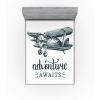Ambesonne Cars Fitted Sheet, Vibrant Drawing Cars Driving on The Roads Traffic Urban Themed Design, Bed Cover with All-Round Elastic Deep Pocket for Comfort, Full Size, Grey Green(Petrol Blue)