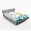 Ambesonne Cars Fitted Sheet, Vibrant Drawing Cars Driving on The Roads Traffic Urban Themed Design, Bed Cover with All-Round Elastic Deep Pocket for Comfort, Full Size, Grey Green(Sky Blue)