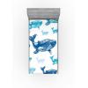 Ambesonne Cars Fitted Sheet, Vibrant Drawing Cars Driving on The Roads Traffic Urban Themed Design, Bed Cover with All-Round Elastic Deep Pocket for Comfort, Full Size, Grey Green(Blue and White)