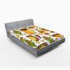 Ambesonne Cars Fitted Sheet, Vibrant Drawing Cars Driving on The Roads Traffic Urban Themed Design, Bed Cover with All-Round Elastic Deep Pocket for Comfort, Full Size, Grey Green(Lime)
