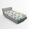 Ambesonne Cars Fitted Sheet, Vibrant Drawing Cars Driving on The Roads Traffic Urban Themed Design, Bed Cover with All-Round Elastic Deep Pocket for Comfort, Full Size, Grey Green(Grey Green)