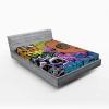Ambesonne Cars Fitted Sheet, Vibrant Drawing Cars Driving on The Roads Traffic Urban Themed Design, Bed Cover with All-Round Elastic Deep Pocket for Comfort, Full Size, Grey Green(Orange)