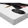 Ambesonne Cars Fitted Sheet, Vibrant Drawing Cars Driving on The Roads Traffic Urban Themed Design, Bed Cover with All-Round Elastic Deep Pocket for Comfort, Full Size, Grey Green(Charcoal White)