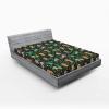 Ambesonne Cars Fitted Sheet, Vibrant Drawing Cars Driving on The Roads Traffic Urban Themed Design, Bed Cover with All-Round Elastic Deep Pocket for Comfort, Full Size, Grey Green(Black Orange)