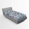 Ambesonne Cars Fitted Sheet, Vibrant Drawing Cars Driving on The Roads Traffic Urban Themed Design, Bed Cover with All-Round Elastic Deep Pocket for Comfort, Full Size, Grey Green(Pastel Purple Pale Teal)