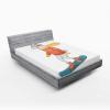 Ambesonne Cars Fitted Sheet, Vibrant Drawing Cars Driving on The Roads Traffic Urban Themed Design, Bed Cover with All-Round Elastic Deep Pocket for Comfort, Full Size, Grey Green(Yellow White)