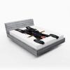 Ambesonne Cars Fitted Sheet, Vibrant Drawing Cars Driving on The Roads Traffic Urban Themed Design, Bed Cover with All-Round Elastic Deep Pocket for Comfort, Full Size, Grey Green(Charcoal White)