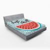 Ambesonne Cars Fitted Sheet, Vibrant Drawing Cars Driving on The Roads Traffic Urban Themed Design, Bed Cover with All-Round Elastic Deep Pocket for Comfort, Full Size, Grey Green(Pale Blue)