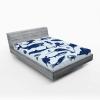 Ambesonne Cars Fitted Sheet, Vibrant Drawing Cars Driving on The Roads Traffic Urban Themed Design, Bed Cover with All-Round Elastic Deep Pocket for Comfort, Full Size, Grey Green(Blue Night)