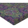 Ambesonne Colorful Fitted Sheet, Camping Equipment Outdoor Activity Adventure in Nature Theme, Bed Cover with All-Round Elastic Deep Pocket for Comfort, Full Size, Light Green(Green Purple)