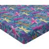 Ambesonne Colorful Fitted Sheet, Camping Equipment Outdoor Activity Adventure in Nature Theme, Bed Cover with All-Round Elastic Deep Pocket for Comfort, Full Size, Light Green(Navy Pink)