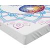 Ambesonne Colorful Fitted Sheet, Camping Equipment Outdoor Activity Adventure in Nature Theme, Bed Cover with All-Round Elastic Deep Pocket for Comfort, Full Size, Light Green(Blue Purple)