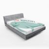 Ambesonne Colorful Fitted Sheet, Camping Equipment Outdoor Activity Adventure in Nature Theme, Bed Cover with All-Round Elastic Deep Pocket for Comfort, Full Size, Light Green(Mint Green)