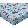 Ambesonne Colorful Fitted Sheet, Camping Equipment Outdoor Activity Adventure in Nature Theme, Bed Cover with All-Round Elastic Deep Pocket for Comfort, Full Size, Light Green(Blue Red)
