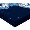 Ambesonne Colorful Fitted Sheet, Camping Equipment Outdoor Activity Adventure in Nature Theme, Bed Cover with All-Round Elastic Deep Pocket for Comfort, Full Size, Light Green(Blue Sky)