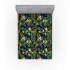 Ambesonne Colorful Fitted Sheet, Camping Equipment Outdoor Activity Adventure in Nature Theme, Bed Cover with All-Round Elastic Deep Pocket for Comfort, Full Size, Light Green(Jade Green)